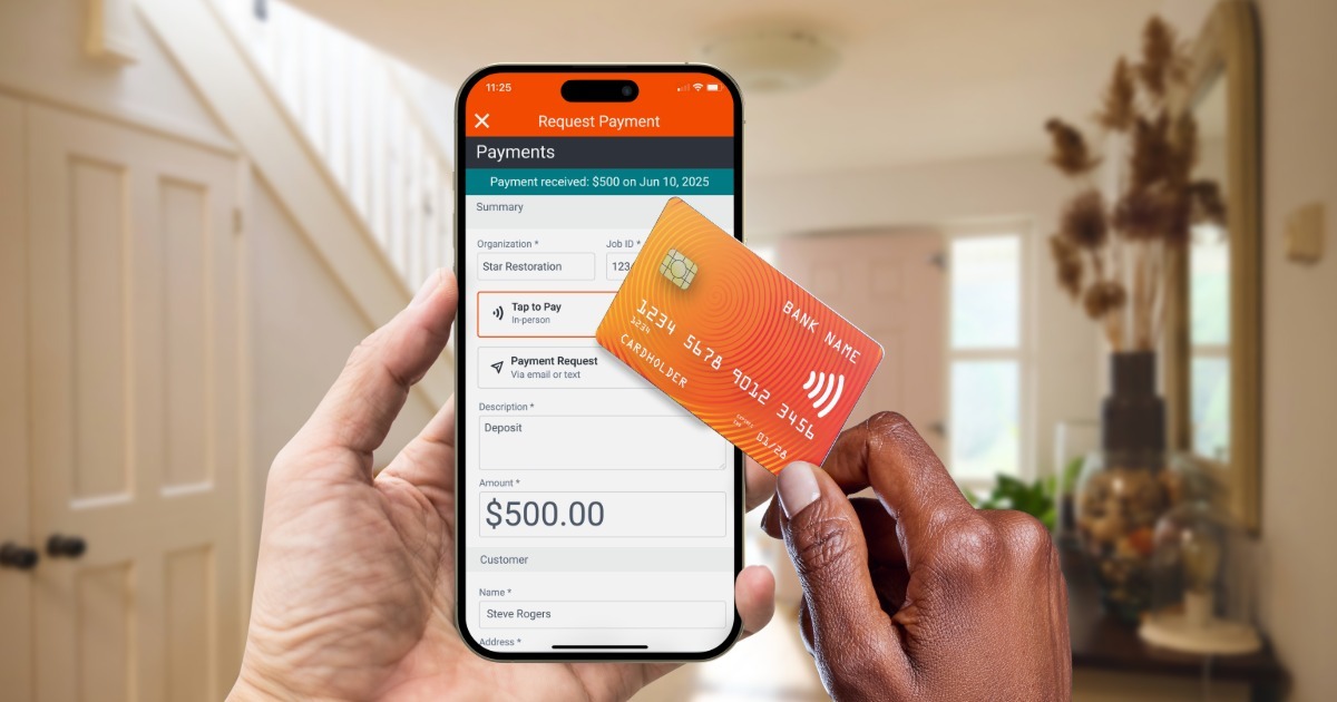 91Ƭ announces launch of integrated payments to help restoration contractors get paid faster.